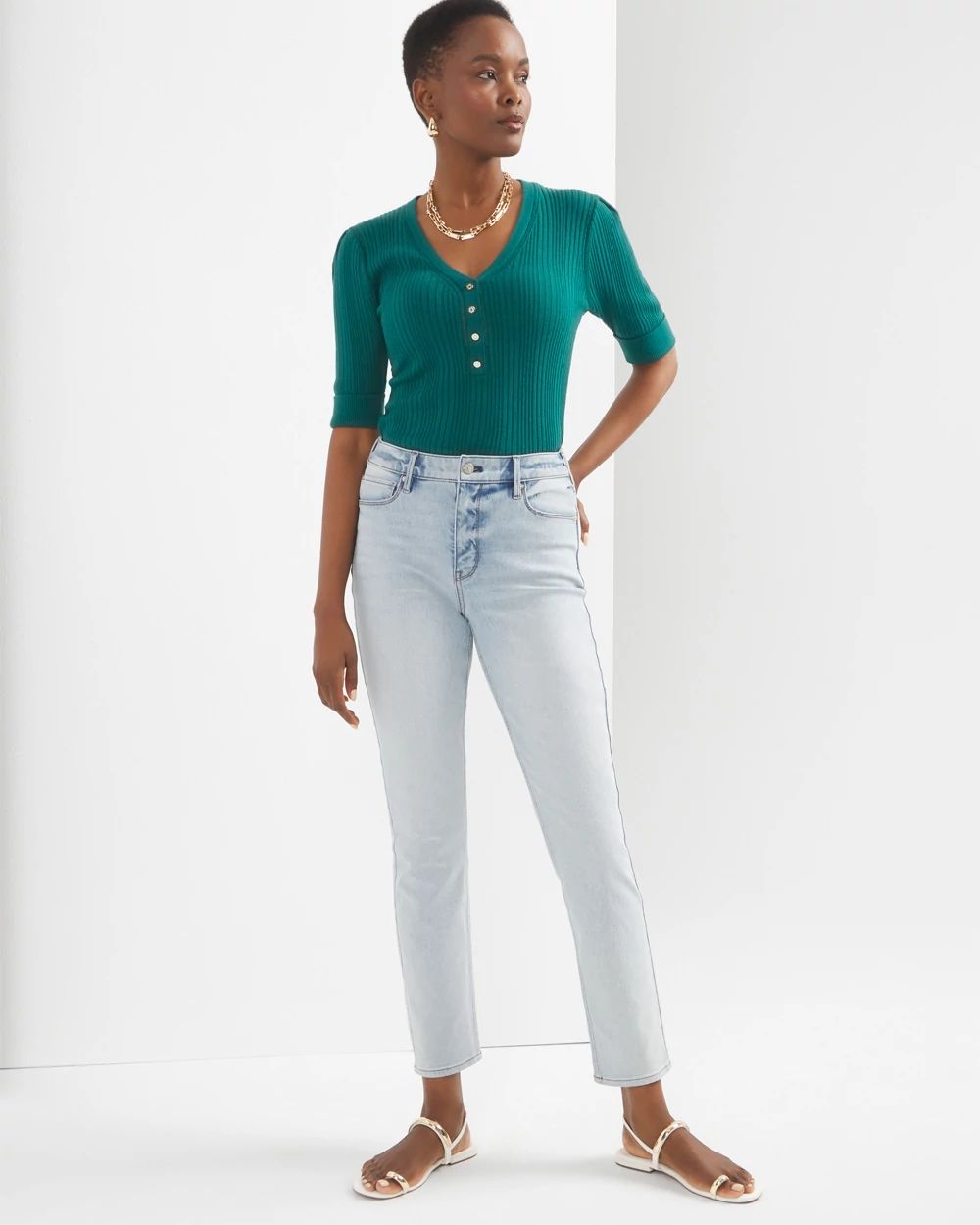 High Rise Sculpt Slim Cropped Jeans White House Black Market